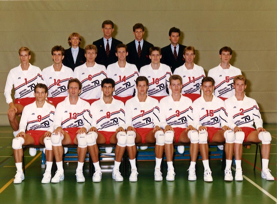 Teamfoto Nederlands volleybalteam Heren 1989